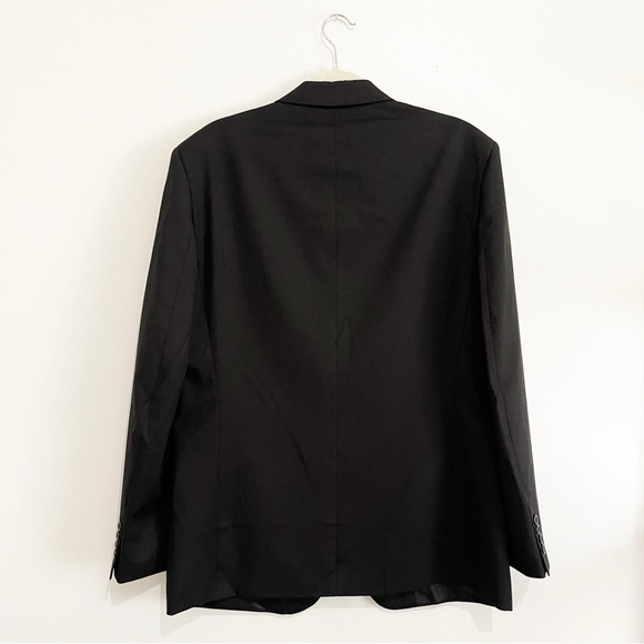 Mengdi Prince Men’s Italian Style Suit Blazer Black Three Button Closure Size 40 - Picture 2 of 8